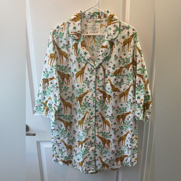 Printfresh Other - NWOT Printfresh Nightgown Sleep Shirt Cottagecore Giraffes Organic Cotton S RARE